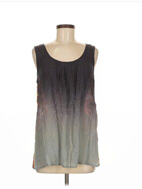 Anthropologie Embroidered Tank Multi Print, M